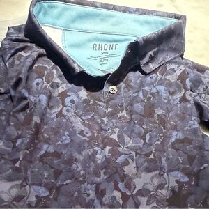Rhone Men's Blue Floral Shirt xl
